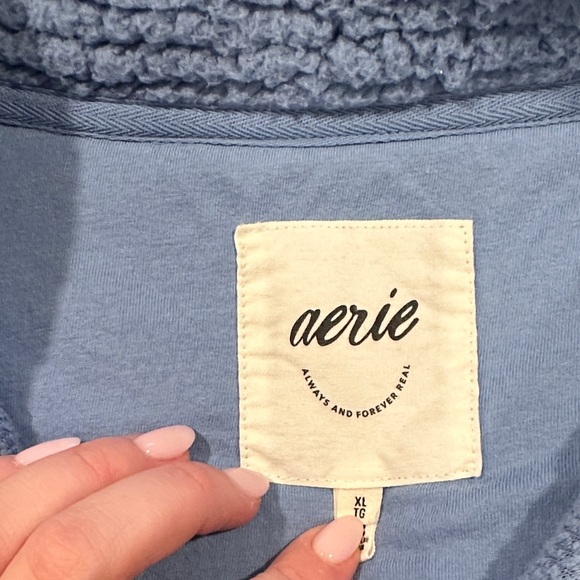Aerie Cozy Blue Sherpa Jacket - Picture 2 of 2